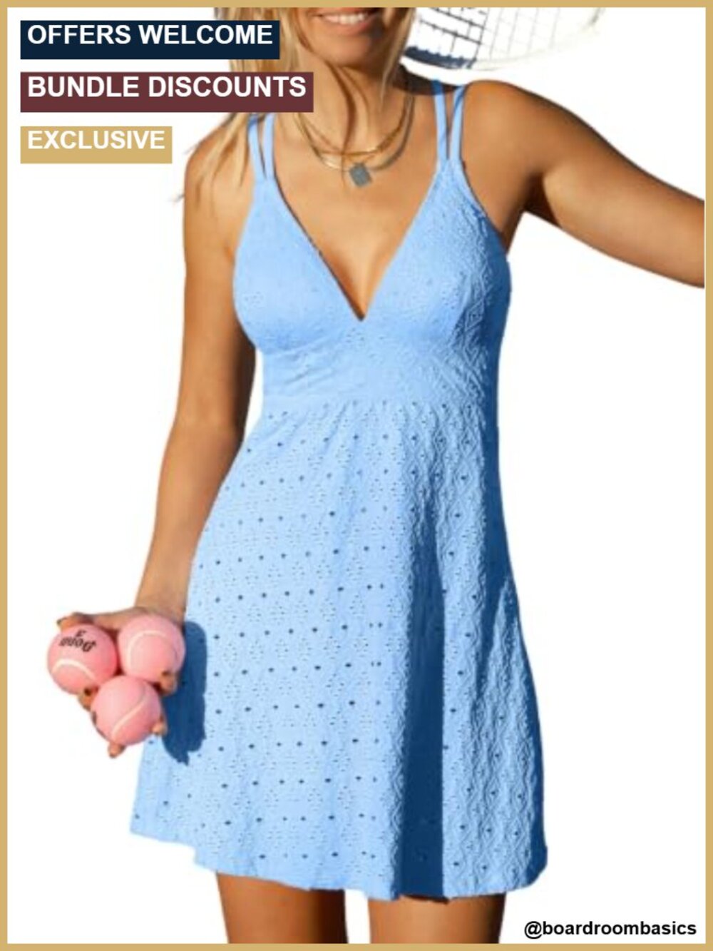 Women's Athletic Dress Built in Shorts V Neck Sleeveless Mini Workout Dress